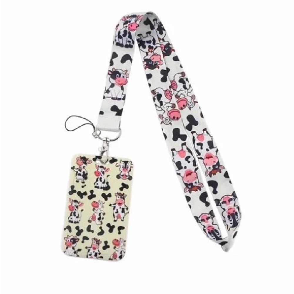 Cute CowThemed Lanyard Fun Print Lanyard Doctor Nurse Neck Strap Lanyards